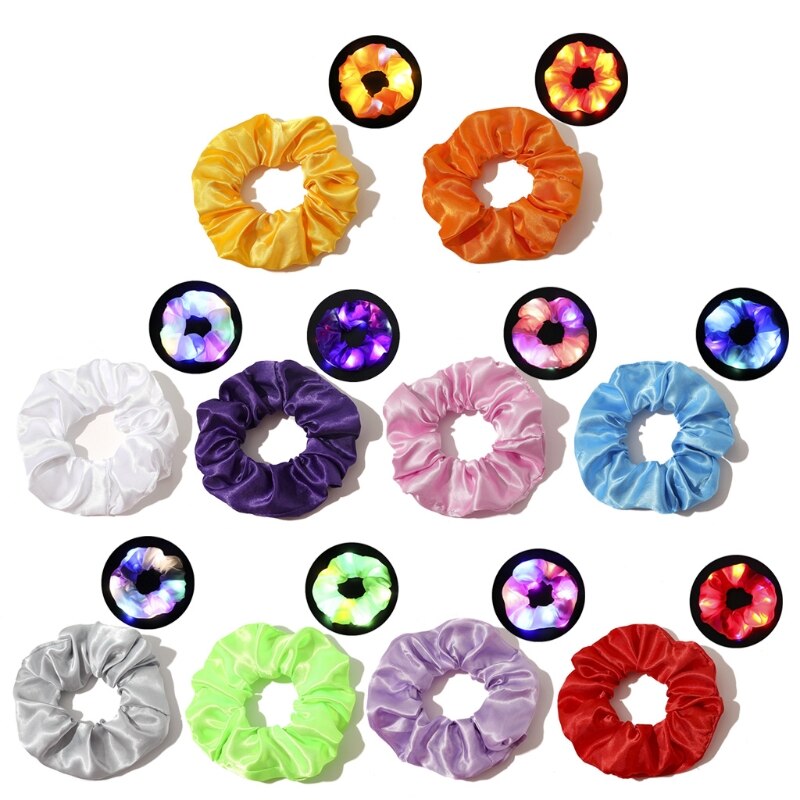 Timo Products™ 4 pcs Luminous Hair Scrunchies