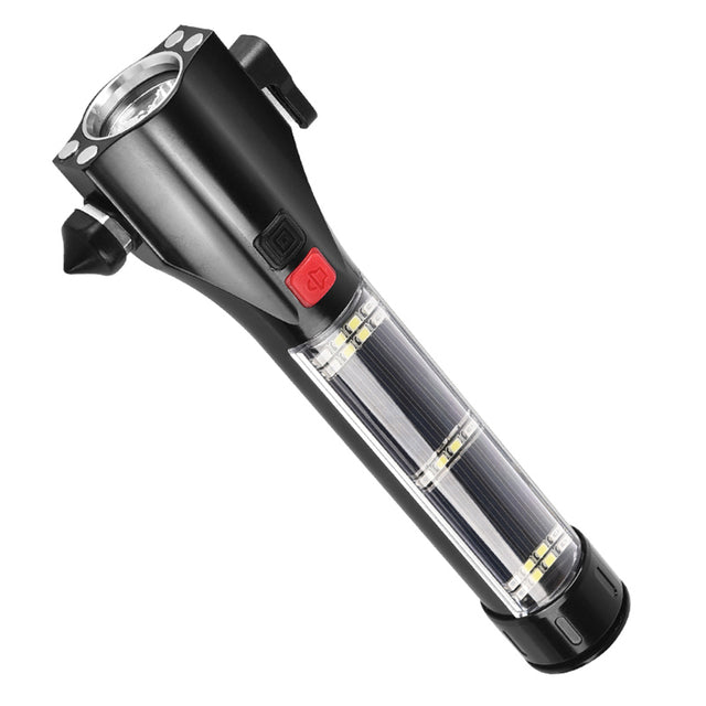 Timo Products™ Multi-functional Rechargeable LED Flashlight with Hammer