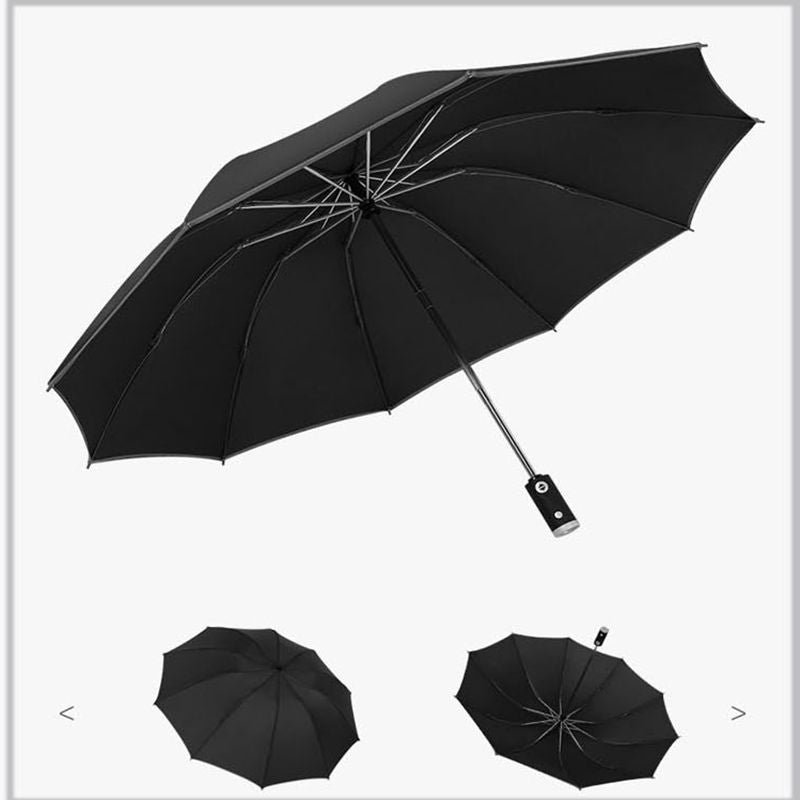Timo Products™ Automatic Umbrella With Reflective Stripe Reverse Led Light
