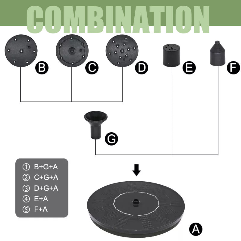 Timo Products™ Solar Water Fountain