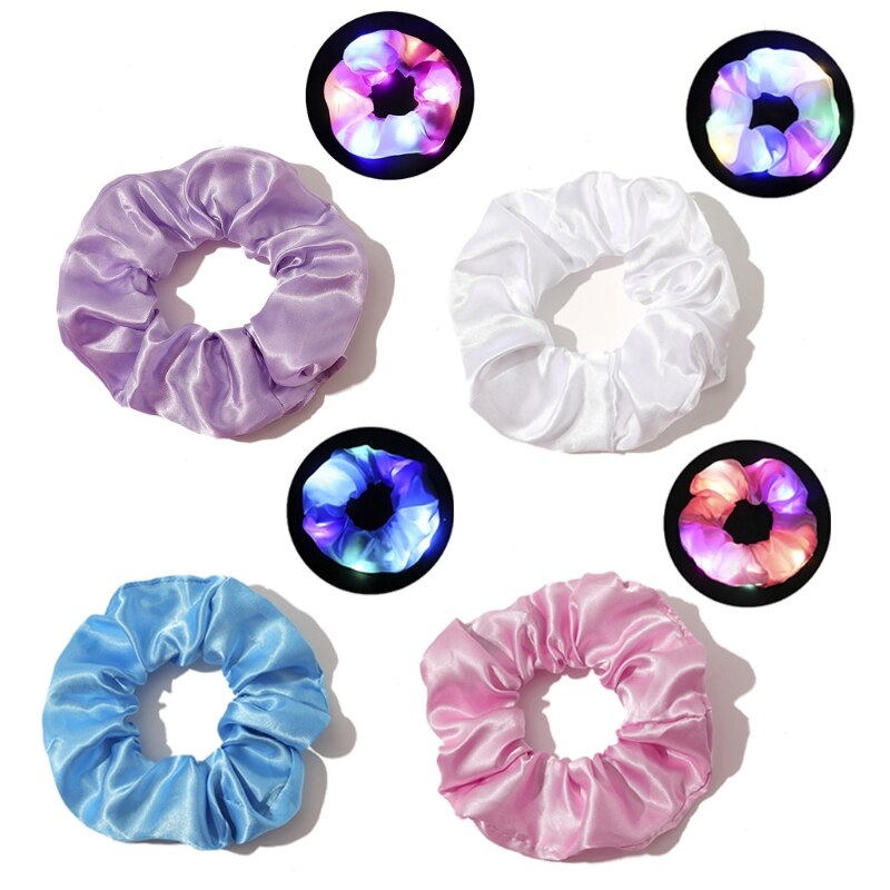 Timo Products™ 4 pcs Luminous Hair Scrunchies