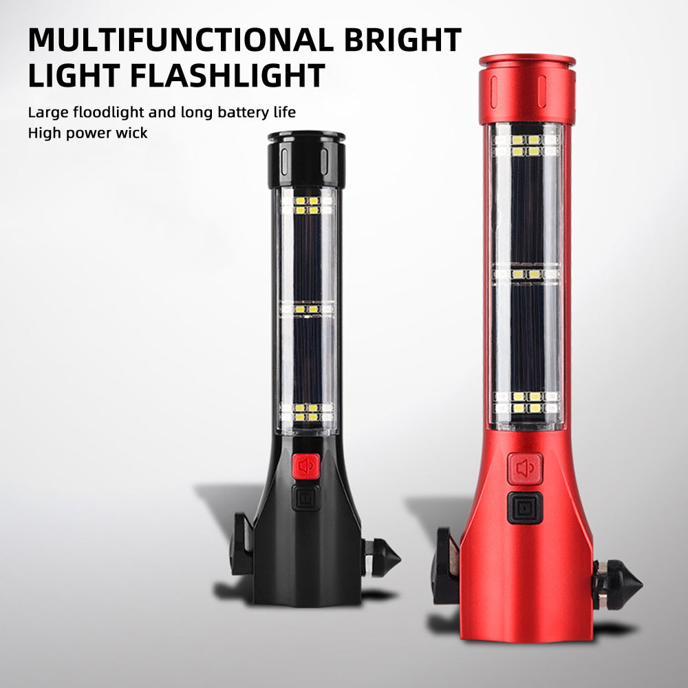 Timo Products™ Multi-functional Rechargeable LED Flashlight with Hammer